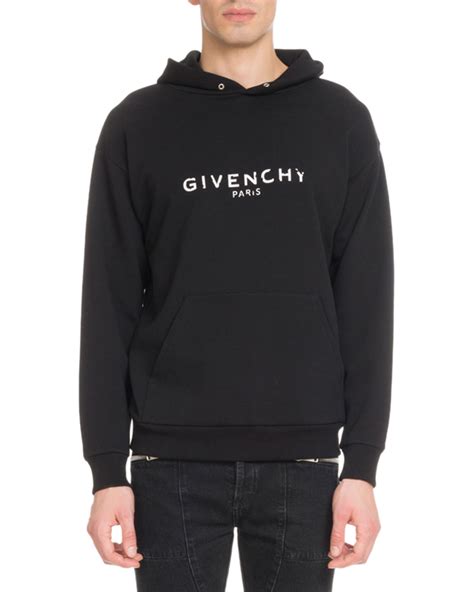 givenchy men's black sweater|givenchy men's destroyed hoodie.